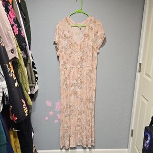Market & Spruce Blush Floral Maxi Dress
